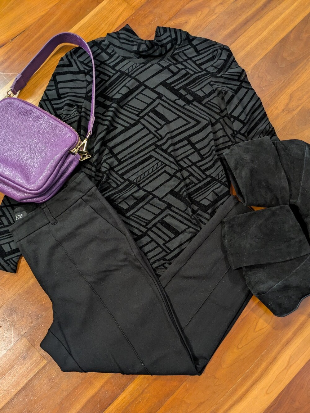 Rachel Zoe Women's Black Dress Pants - Tailored Crease